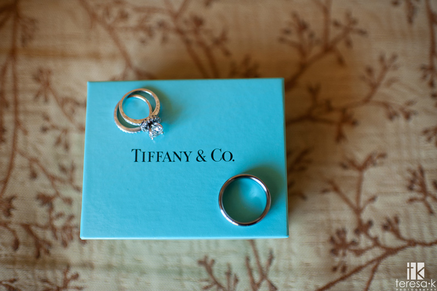 Tiffany rings at a North shore lake Tahoe wedding ceremony